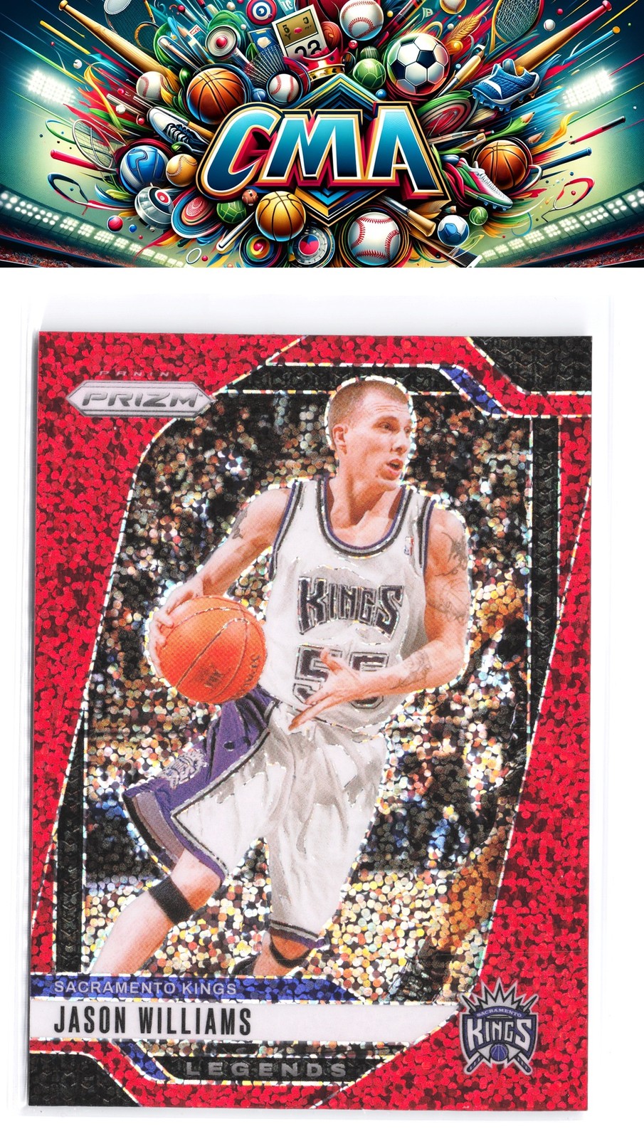 2024-25 Panini Prizm #287 Jason Williams Prizms Red Sparkle