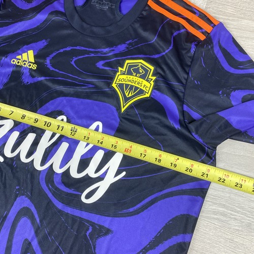 NWT Adidas Seattle Sounders Hendrix Zulily Aeroready Player Issue Jersey Men’s L - 第 5/7 張圖片