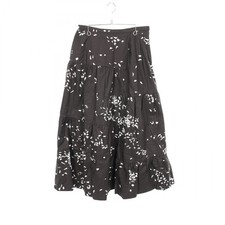 mina perhonen star snow tiered skirt cotton Brown 40 Used Women