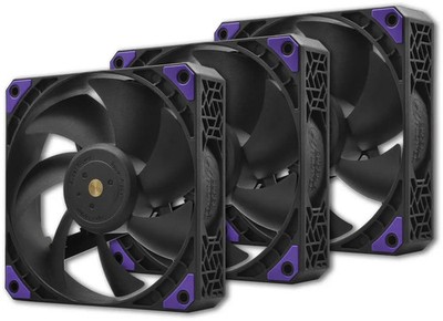 Brand New Super Flower MEGACOOL 120mm 30mm thick PWM 4-Pin 3-Pack SF-PF121-BK_3P