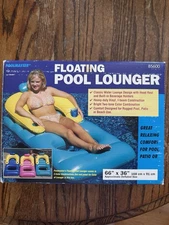 Vintage 1996 Poolmaster 85600 Classic Pool Lounge Blue New NOS Float Lounger