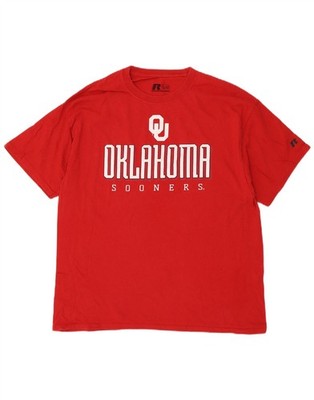Russell Athletic Herren Oklahoma Sooners Grafik T-Shirt Oberteil XL rot Baumwolle DM22