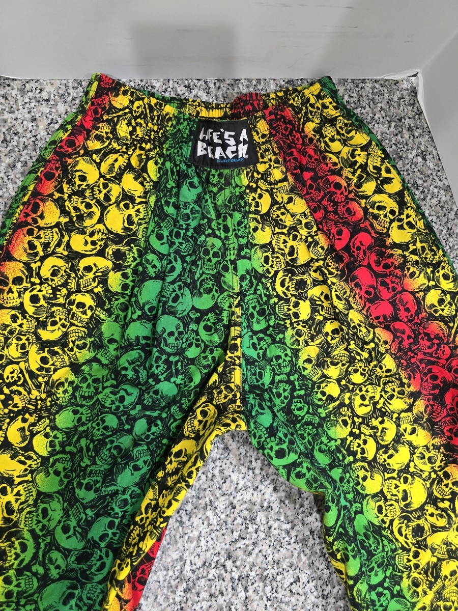 vintage 80s rare life's a beach skull pants size M | eBay