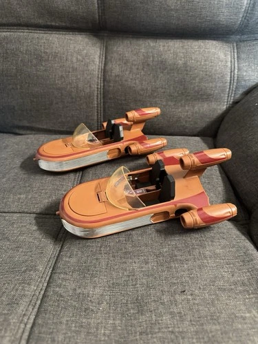 2x Vintage Star Wars Land Speeder 1978 Kenner Original General Mills Toy Vehicle