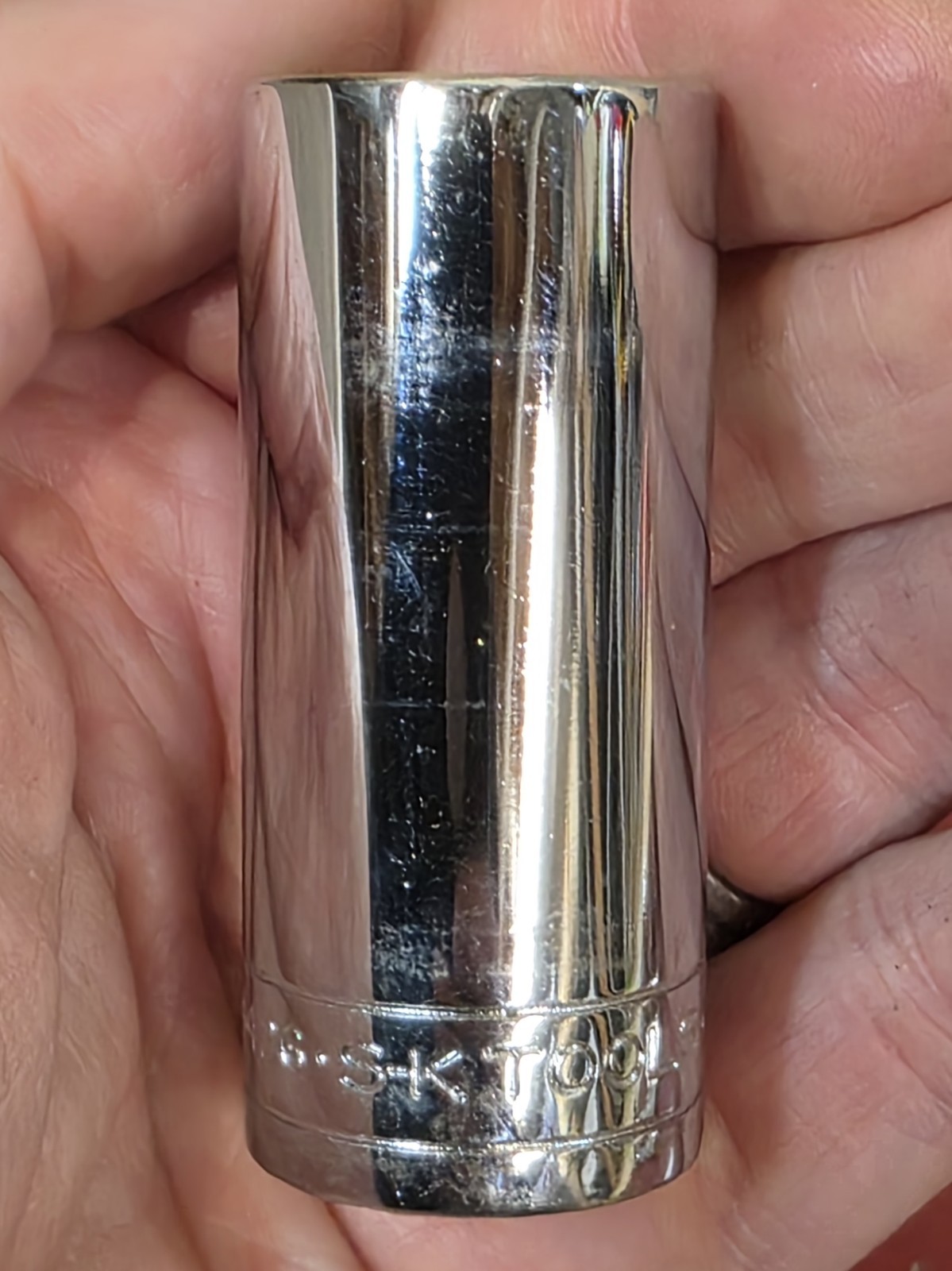 Vintage S-K Tools 3/8" Dr 21pc SAE Socket Set Metal Box USA Excellent Condition