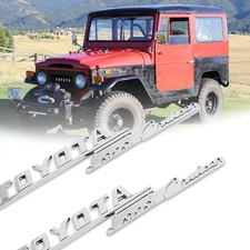 1969-1974 Front Fender Nameplate Emblem For Land Cruiser FJ40 Badges Adhesive