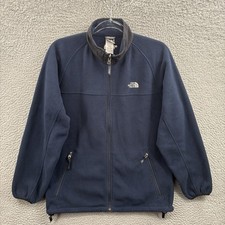 The North Face Fleece Jacket Youth Boys XL Navy Blue Black Full Zip Outdoor Coat