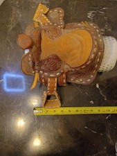 Miniature Western Tooled Saddle 8  
