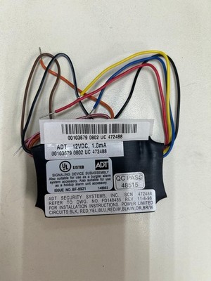 ADT SCN 472488 12VDC 1.0MA FOCUS 200 SUPERVISED HORN STROBE SIM MODULE