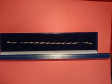 Vintage 9ct Yellow Gold S-Link Bracelet 375 Hallmarked Ladies Boxed