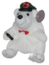 Coca-Cola Collectible Brand (1997) Polar Bear Soda Jerk Bean Bag Plush