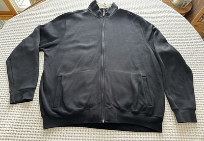 Bobby Jones Men s XL Black Full Zip 100% Peruvian Pima Cotton Golf Sweater