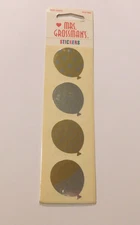 Mrs. Grossman's Stickers Lot 3 Strips  New Package ~Gold & Silver Balloons~ READ