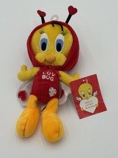 NEW Warner Bros Studio Store Tweety Bird Luv Bug Bean Bag Plush Valentines Day