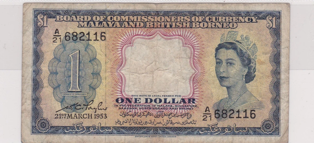 曾流通1953 纸币马来西亚纸币| eBay