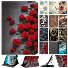 Painted Leather Case For Apple iPad Samsung Tab New Slim Shockproof Soft Cover