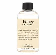 Philosophy Honey and Cream Body Spritz NO MISTER/PUMP 8 OZ NEW Holiday Gift
