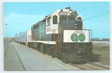Postcard Canadian National Railways GO #9806 Pickering Ontario Canada