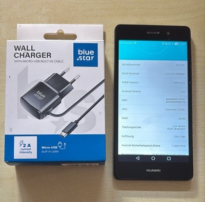 HUAWEI P8 Lite ALE-L21 Geprüft, Händler, Garantie, Komplett, Handy, Telefon, Top
