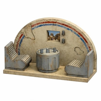 Cantina Booth (Wall Mounted) Diorama for 3.75 IN (1:18) Figure Diorama (Painted)