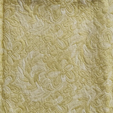VTG Floral Damask Brocade Fabric Upholstery Yellow Gold Shimmer floral 54" x 1Y