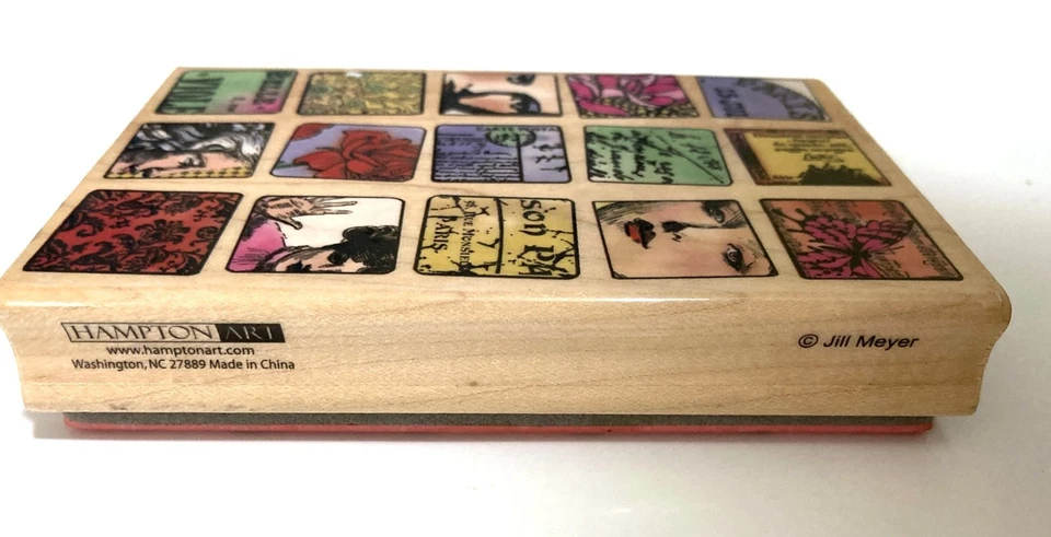 Paris Moments 块橡皮图章木山汉普顿艺术 Jill Meyer 3.5x5 — 第 2/3 张图片