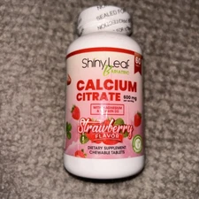 Shiny Leaf Bariatric CALCIUM CITRATE 600mg, 60 Tabs (Strawberry) 