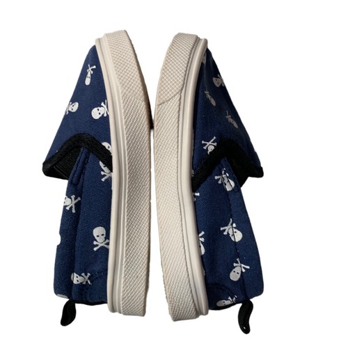 Oomphies Jungen Slipper Totenkopf Schuhe Gr. 7 Kleinkind blau weiß - Bild 4 von 5
