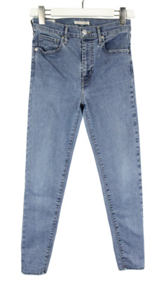 Levi's Mile High Super Skinny Jeans Damen W28 Hellblau Stretch Zip Fly Neu
