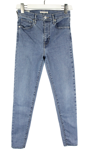 Shape Jean Bouffant Bleu Moyen Délavé À Taille Tombante Et Côtés