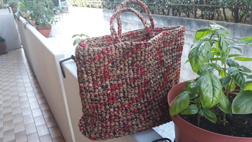 Borsa fatta a mano all'uncinetto. Crochet Bag. Multicolor. | eBay