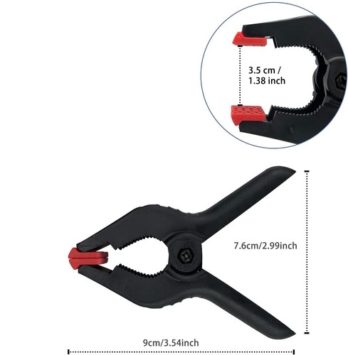 PAQUETE DE 4 ABRAZADERAS DE RESORTE DE ALTA RESISTENCIA DE 3,5"" CALIDAD CLIPS DE AGARRE RÁPIDO DE PLÁSTICO NAILON - Imagen 2 de 14