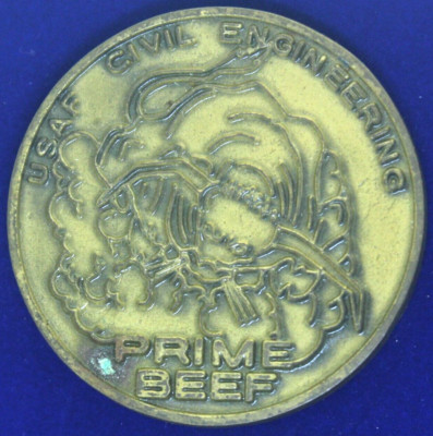 USAF Prime Beef CES 36th Civil Engineering SQ Challenge Coin C-52 