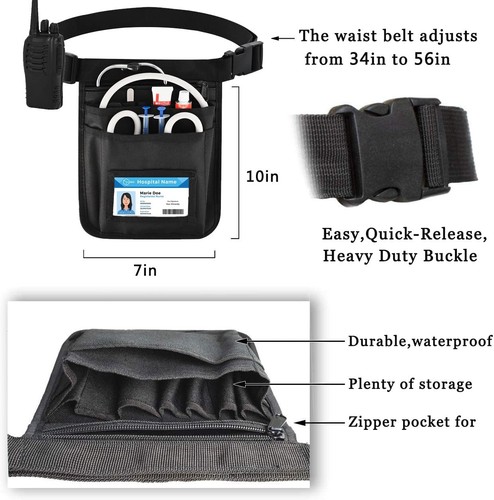 Medical Nurse Fanny Pack 11 Pockets Nurse Tool Belt For Women Nurse Bags For Wor - Picture 2 of 7