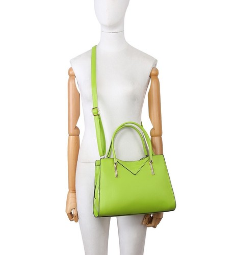 Bolso de hombro de cuero sintético con diseño de cuello de cocodrilo en S-mediano para mujer - Imagen 9 de 15