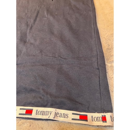 Tommy Jeans Hoodie Dress Logo Tape Hem Short Sleeve Casual Size Blue - Picture 3 of 13
