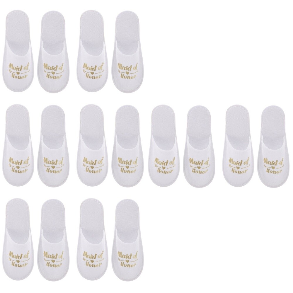 PANTOFOLA D’ORO Ciabatte monouso da damigella d'onore 4 pezzi doccia nuziale regali matrimonio