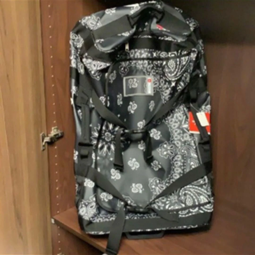 Sac de transport tonnerre roulant Supreme THE NORTH FACE 14aw bandana noir 73L neuf