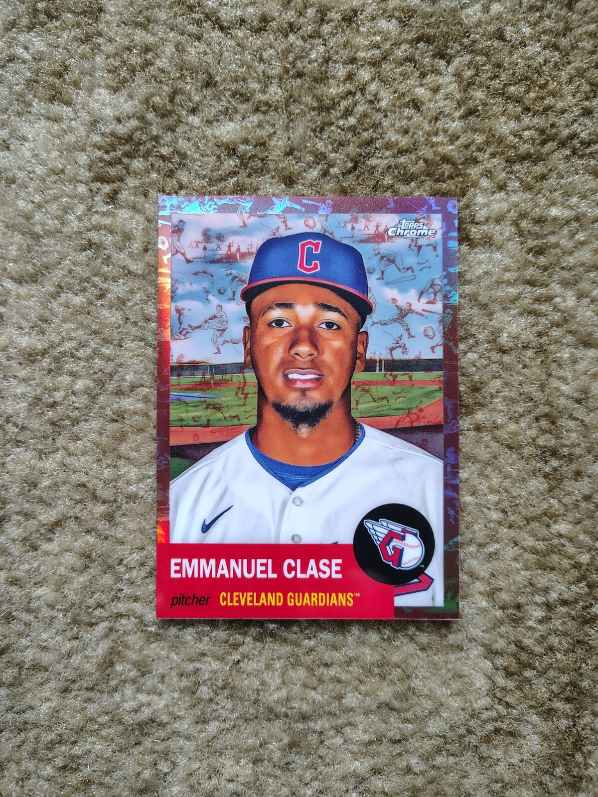 2022 Topps Chrome Platinum Anniversary Emmanuel Clase Rose Gold Refractor /75