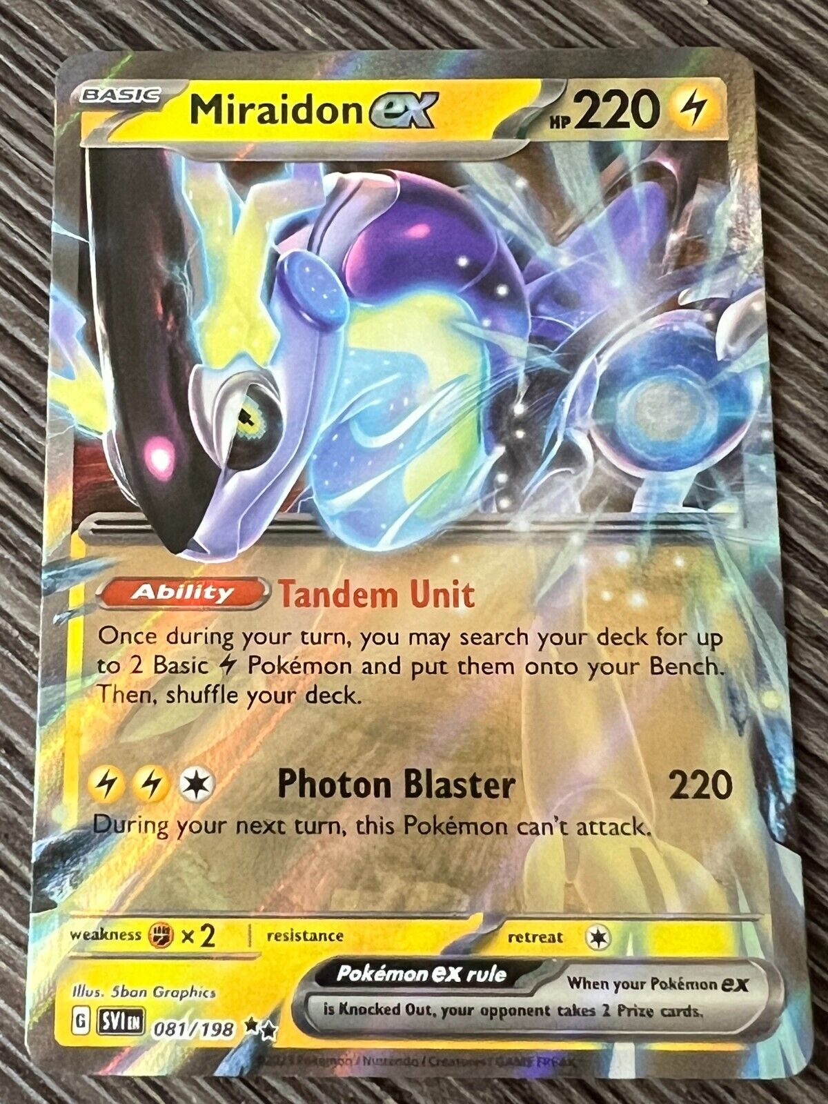 Pokemon : SV SCARLET & VIOLET MIRAIDON ex 081/198 ULTRA RARE