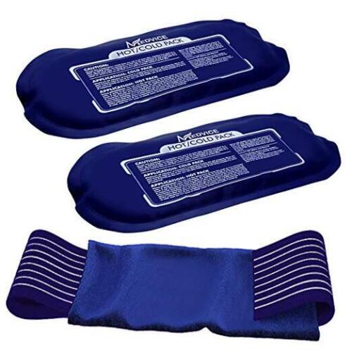 Reusable Hot and Cold Ice Packs for Injuries (3-Piece Set), Joint Pain, Muscle
