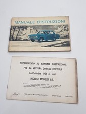 LIBRETTO USO E MANUTENZIONE FORD CORTINA ED. 69 + SUPPLEMENTO MOD. GT