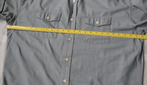 Camisa Denim/Cambray Patagonia Algodón Orgánico Manga Larga XL Azul Gris - Imagen 7 de 22