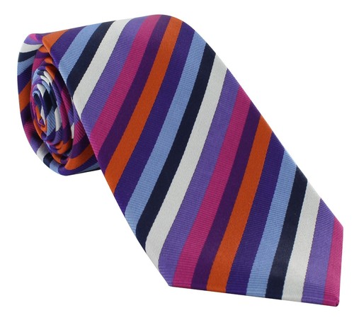 Michelsons of London Multi Stripe Silk Tie - Picture 3 of 15