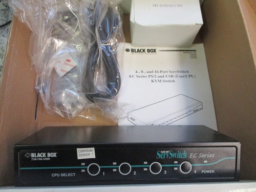 NUEVO CAJA NEGRA INTERRUPTOR 4 PUERTOS SERIE EC KV9204A - Imagen 4 de 5