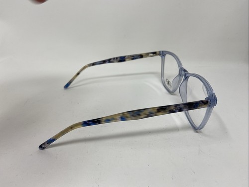 GEORGE TOWN EYE Q EYEWEAR GTN807 55-16-140 BLUE CRYSTAL IRIS FLEX HINGE KI55 - 第 5/7 張圖片