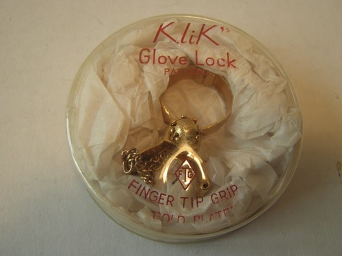 Vtg. Glove Lock - Gold Plated - KLIK - Picture 5 of 5