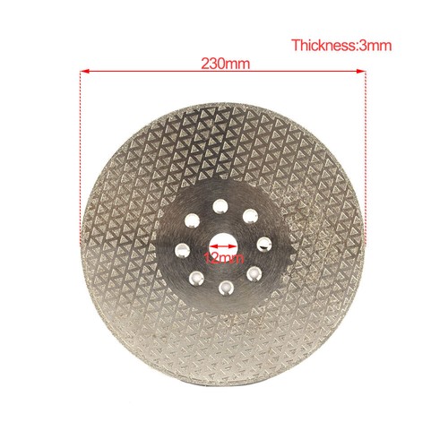230mm Electroplated Diamond Cutting Disc Grinding Wheel Double Side With 40Girt - Picture 2 of 6
