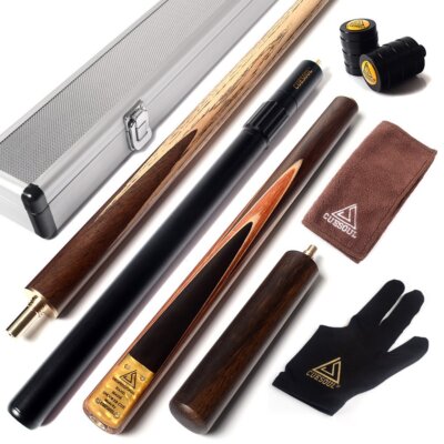 CUESOUL Handmade 3/4 Jointed Snooker Cue with Snooker Cue Case/Cue Bag-D306