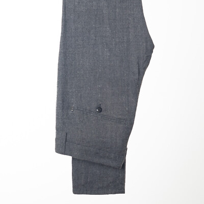 DONDUP Pants Gray Melange Slim Fit Wool Italy Made Men's 31.5/30